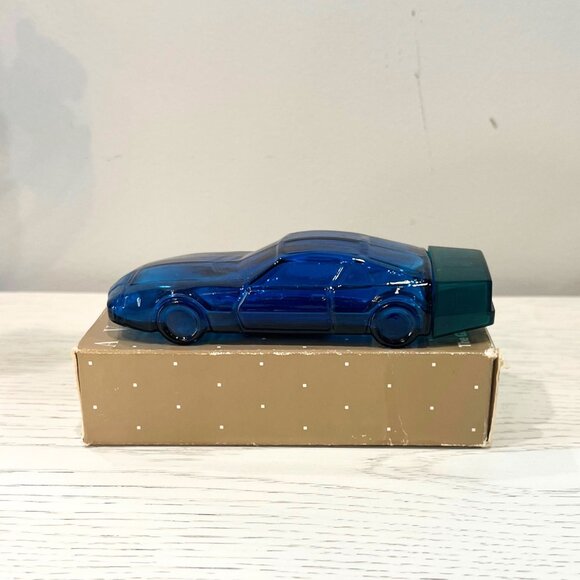Avon Vintage Blue Sports Car Decanter BOX Decals Wild Country After Shave Glass - Picture 6 of 15